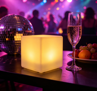 Lampe de table LED sans fil portable rechargeable RGB pour ambiance de dîner, signal lumineux de service pour restaurant et bar, lampe de table à bascule de luxe