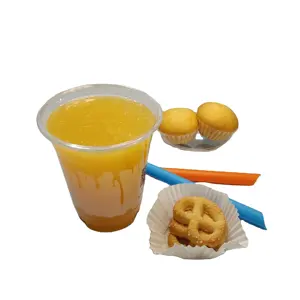 SP114批发印花logo宠物果汁杯一次性塑料泡沫茶杯带盖