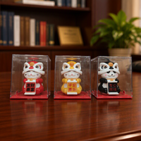 Ornements solaires automatiques Nod Lion Dance Panda Fortune pour cadeaux d'ouverture de magasin décoration de voiture célébrer la fête des pères du nouvel an