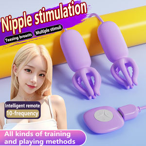 Weiblicher Vibrator mit 10 Modi für Brustmassage, Nippelklemmen und Saugfunktion, Oktopus-Sexspielzeug für Bruststimulation - Product Image 2