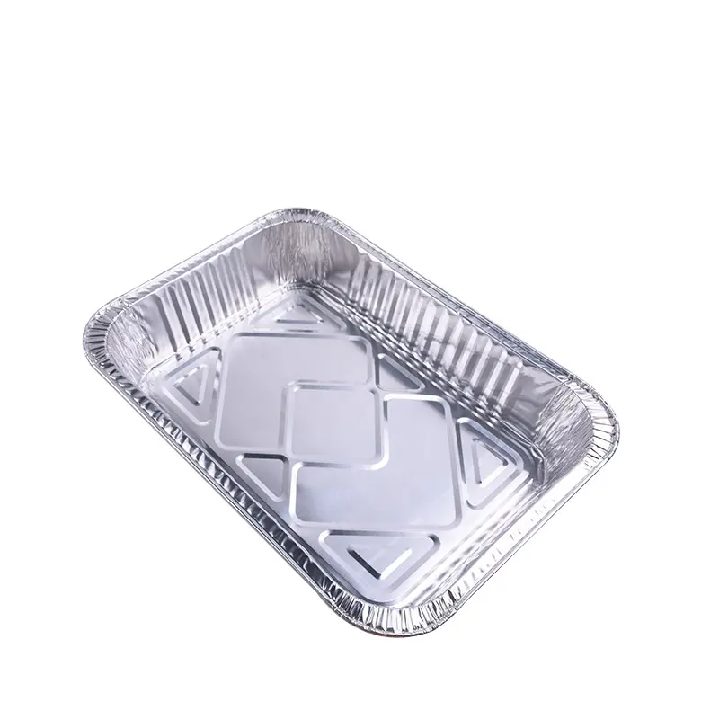 4700Ml Rechthoekige Aluminium Catering Folie Lade Wegwerp Aluminiumfolie Voedsel Container Bakken Pannen