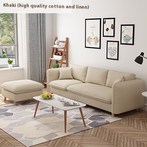 Juego de sofá de tres plazas italiano Simple y moderno, lo último en cojines, sofá <span class=keywords><strong>cama</strong></span> de lino de un solo asiento para sala de estar, tela de esponja - Product Image 6