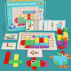 Rompecabezas 3D de Mosaico de Madera, Juguete Educativo Temprano para Niños de 2 a 4 Años, Menos de 50 Piezas, Juego de Mesa Unisex - Product Image 6