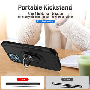 Offre Spéciale Conception Militaire Mobile Téléphone Couverture Avec Magnétique Métal Doigt Anneau Béquille Cas de Téléphone portable Pour iPhone 13 mini <span class=keywords><strong>Pro</strong></span> max - Product Image 6