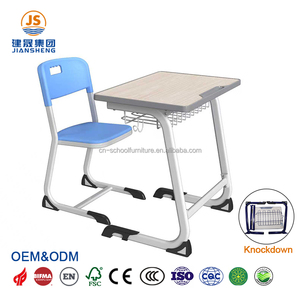 Ensemble bureau et chaise pour élèves du primaire et du collège K12, en métal robuste, pliable, gain de place, économie de frais de transport - Product Image 2