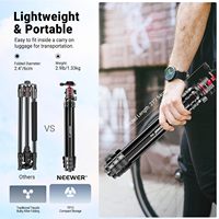 Treppiede da Viaggio NEEWER Basics 66.5"/169 cm per Fotocamera, Supporto Leggero e Portatile per DSLR con Testa a Sfera per Registrazione Video su iPhone