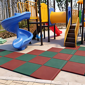 Revêtement de sol anti-chute en caoutchouc EPDM, pavés souples de sécurité, tapis de jeu pour aire de jeux, pavés en caoutchouc pour la sécurité des aires de jeux scolaires - Product Image 1