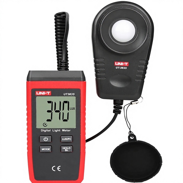 UT383S Handheld Digital Light Meter 0~199900 Lux (0~18500 FC) for Film Photography Overload Indication Split Probe
