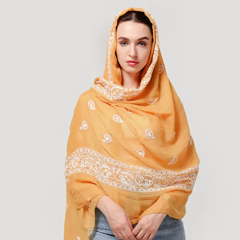 Nova moda Bordados de Algodão Franjas cachecol xale Mais Recente Desgaste da Noite Cachecol Hijab Muçulmano Lenços Hijab 180X90