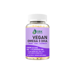 Gélules d'Oméga 3 Véganes les Plus Vendues, Riches en Matières Grasses, Haute Pureté, Biodisponibilité Élevée, Soutient l'Humeur et la Fonction Cérébrale - Product Image 1
