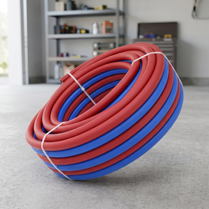 Tuyau de soudage double rouge et bleu, ligne de gaz oxygène-acétylène, tube flexible en PVC pour l'air - Product Image 2