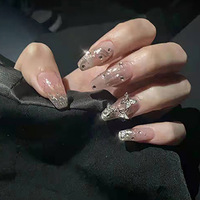 Uñas postizas de lujo al por mayor, nuevo estilo, a la moda, personalizadas, tipo ataúd, bailarina, stiletto, cuadradas, puntas de uñas artificiales para dedos.