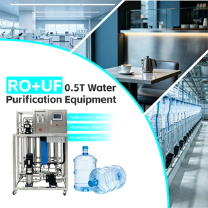Système de filtration commercial RO+Ultrafiltration personnalisé en usine 500L/heure avec pompe et réservoir PLC Garantie 1 an - Product Image 1