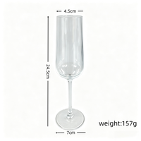 Großhandel Bleifreie Kristallflöten-Gläser 232ml 6-teiliges Premium-Set Umweltfreundlich Spülmaschinenfest für Hochzeit und Feiern