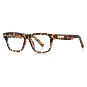 Occhiali Presbiopici Quadrati Trasparenti Marroni per Uomo, Occhiali <span class=keywords><strong>da</strong></span> <span class=keywords><strong>Computer</strong></span> per Vista Affaticata, Montatura TR90 Alla Moda Anti Luce Blu - Product Image 3