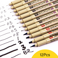 Marqueur de ligne de fleur de cerisier Micron Art pour peinture stylo de dessin au trait d'aiguille étanche, fournitures d'art de papeterie stylos de marquage