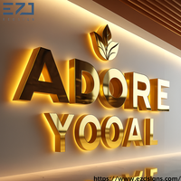 Enseigne Lumineuse LED en Acrylique pour Nom de Magasin, Lettres Rétroéclairées Personnalisées pour Vitrine Extérieure