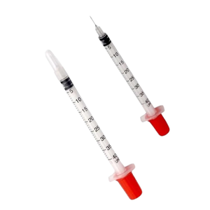 Jeringa de Insulina Estéril de Grado Médico de 6 ml U40 U100 con Tapa Naranja y Morada, Desechable, para Uso Veterinario, Esterilizada con Óxido de Etileno - Product Image 3