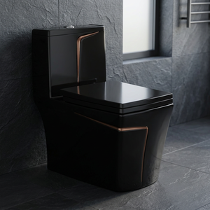 Elongated Designer Color Ceramic One Piece WC Floor Mounted Western Water Closet Toilet Bathroom Commode - Product Image 6