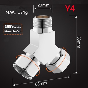 Conector en Y Flexible con Rosca de 1/2'', Diámetro Interior/Exterior de 19.8mm, Tapa Móvil, Adaptador de Manguera en Forma de Y - Product Image 2