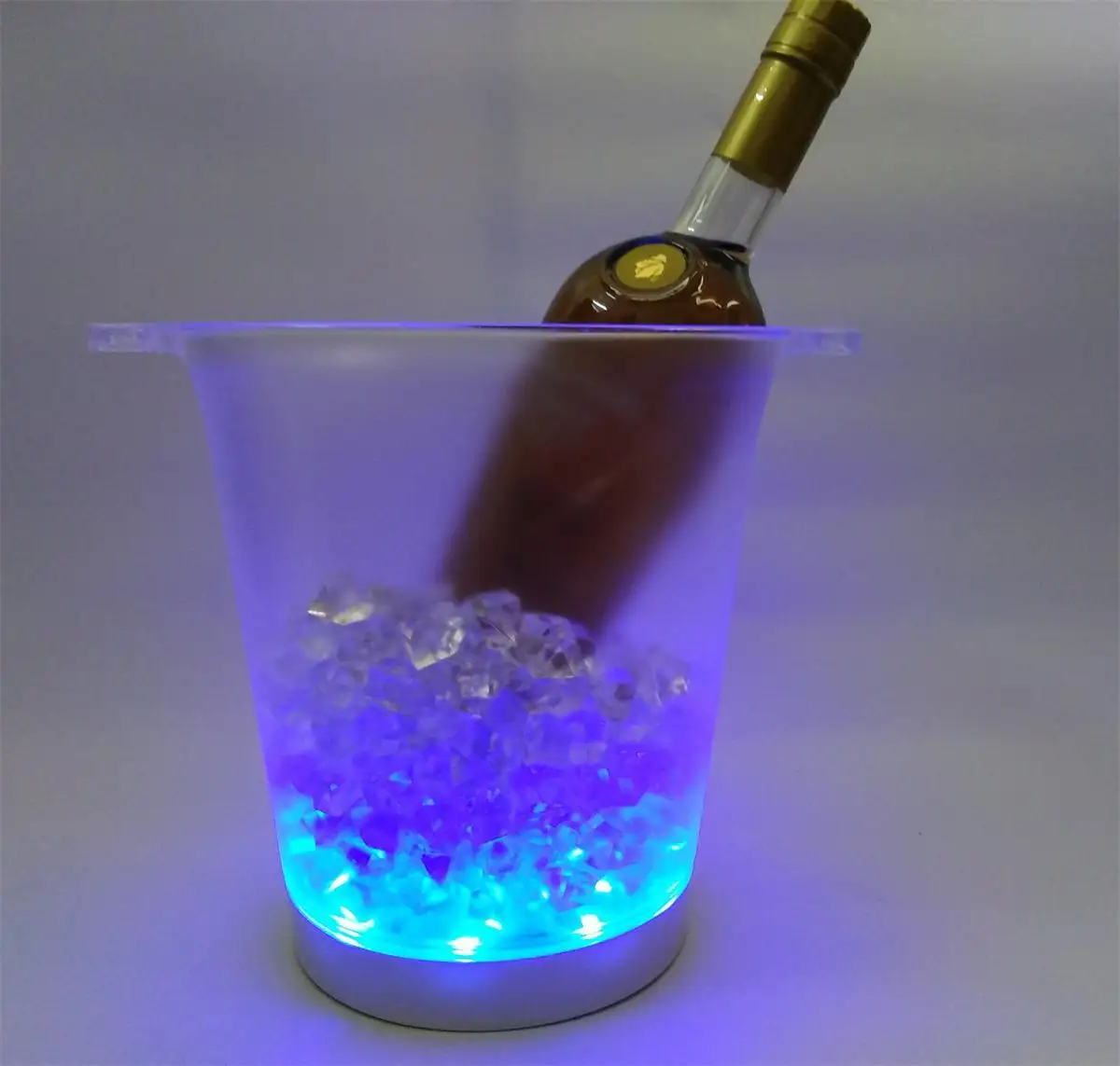 Secchiello per il ghiaccio luminoso a LED 7 colori in plastica per Champagne e vino secchio per feste forniture per vasche per bevande