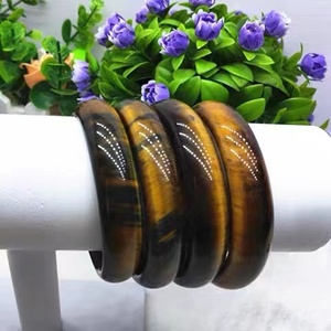 Chất lượng cao màu vàng xanh Tiger Eye Bangles tinh thể chữa bệnh đá bán đá quý đồ trang sức - Product Image 2