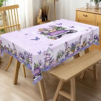 Nappe de table personnalisée à motif de lapin et de fleurs, imprimée pour Pâques, pour la cuisine, la salle à manger, les fêtes, la décoration de la maison