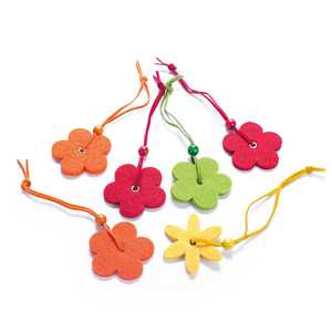Fiore di feltro e decorazione a farfalla 5 cm - Product Image 1