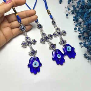 Glaze Turkiye Evil Eye Amulet Car Key Chain Ring Protective Talisman Bag Keyring Turkish Turkey Blue Eye Pendant Keychain