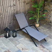 Chaise longue d'extérieur moderne en Teslin, réglable, pliable, résistante aux UV et durable, idéale pour les hôtels, les cours et les parcs