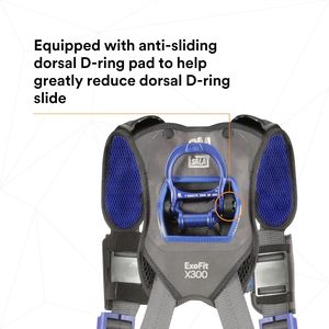 3M Comfort Construction Positioning Safety Harness Adjustable Length Quick <b>Connect</b> Buckle Stainless Steel D-Rings 1200 Kg - Product Image 6
