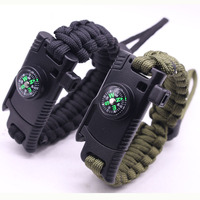 Bracelet de survie multi-usages Compass, bracelet en paracorde avec couteau