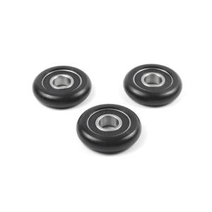 Roulettes de porte coulissante en acier inoxydable S6001RS fournies par le fabricant, 12*40*10mm, glissières de tiroir en caoutchouc pour meubles - Product Image 3