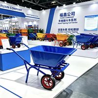 Carretilla Metálica Plegable Reforzada de Dos Ruedas para Transporte de Herramientas Agrícolas, Arena, Lodo y Basura de Jardín
