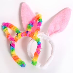 Decorations Rabbit Plush <b>Costume</b> Party Favors <b>Led</b> Easter Bunny Ears Headbands for Kids Women Holiday Decoration - Product Image 1