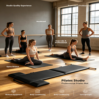 Tapis de yoga et de Pilates professionnel pliable, qualité studio, tapis d'exercice pliable, accessoires Pilates, tapis pliable avec poignées