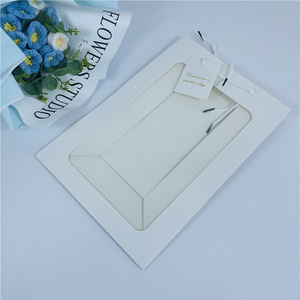 Hoa Ngày Valentine bó túi giấy có thể tái chế với cửa sổ trong suốt - Product Image 2