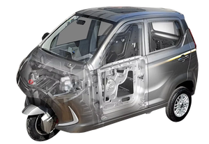 Трехколесный закрытый электрический пассажирский грузовой трицикл-такси (электромобиль) для взрослых - Product Image 6