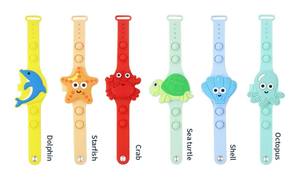 Nouvelles <span class=keywords><strong>montres</strong></span> numériques LED tactiles <span class=keywords><strong>en</strong></span> silicone pour enfants, série Océan, <span class=keywords><strong>en</strong></span> forme d'animaux marins, avec fonction pop fidget, cadeau promotionnel - Product Image 3