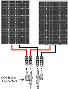 50A 1500V Solar Connectors auch bekannt als MC-4 Solar T Connectors