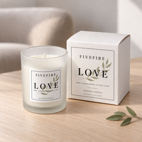 Décoration d'intérieur, logo personnalisé, parfum d'intérieur, marque privée, bougie parfumée artisanale en cire de soja de luxe avec verre transparent