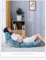 Fauteuil inclinable convertible en canapé-lit à un siège, dossier en éponge de tissu, tatami, pliable et réglable