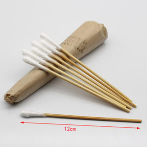 Coton-tiges médicaux Huashikang 12 cm, jetables, stériles, emballage papier, accessoire médical de classe I - Product Image 1