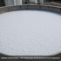Boules flottantes creuses en PP résistantes à la corrosion pour l'amélioration de l'efficacité de l'emballage aléatoire, réduction de l'évaporation, réservoirs de stockage chimique et traitement des gaz résiduels