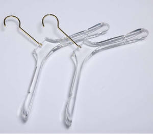 Nouveau magasin <span class=keywords><strong>de</strong></span> vêtements, support transparent en acrylique pour vêtements et pantalons avec crochet doré - Product Image 5