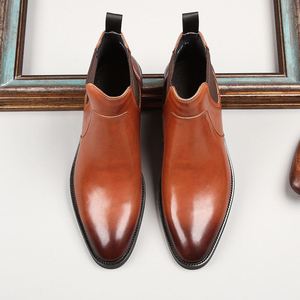 Men Leather Business Dress Shoes <b>Pointed</b> Leisure Soft Loafers Formal Office Oxford Fashion Footwear Casual <b>Flat</b> Moccasin Autumn - Product Image 3