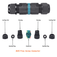 Boîte de jonction électrique IP68 étanche pour extérieur, connecteur en laiton et nylon, câble M20 2 voies 3 broches pour réparation et extension de câbles