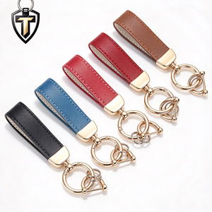 Portachiavi in Vera Pelle per Auto, per Uomo e Donna, Marca di Lusso, Universale, Personalizzabile con LOGO - Product Image 1