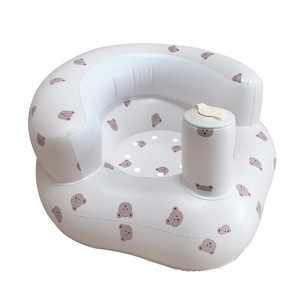 Eco-friendly PVC Material <b>Inflatable</b> Shower Chair Korean Style Design Baby <b>Sofa</b> for Babies - Product Image 5
