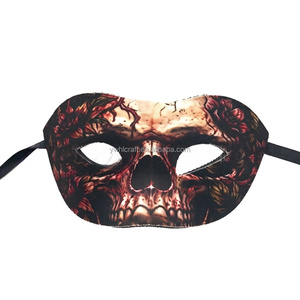 Masques de Demônium Demi-Visage HLC pour Halloween, Masque Sanguin pour Costume de Cosplay, Accessoires pour Fête Thème Horreur <span class=keywords><strong>et</strong></span> Maison Hantée - Product Image 3